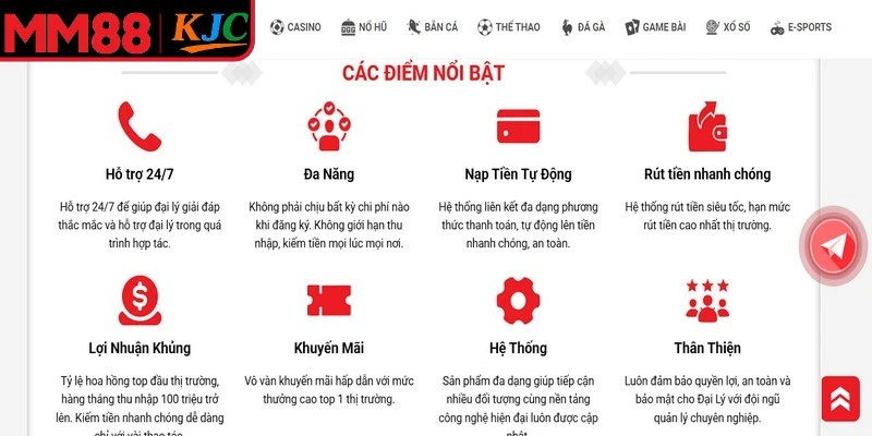 Các chính sách hợp tác mà đại lý MM88 được hưởng 