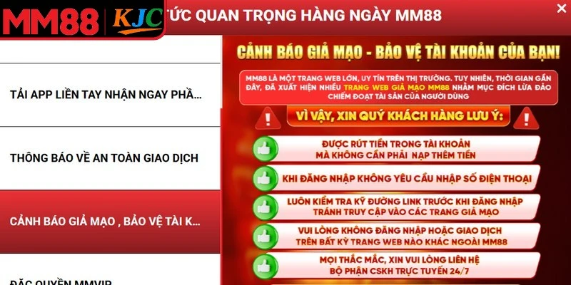 Tránh truy cập nhầm vô trang web MM88 lừa đảo giả mạo 